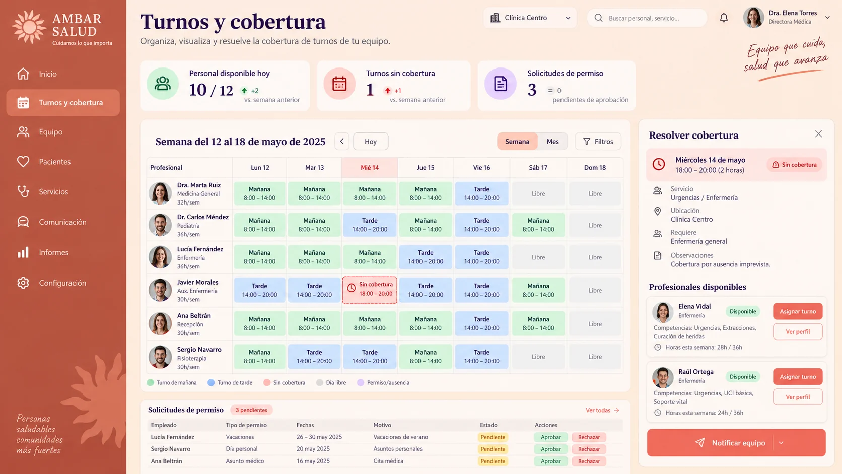 Concepto de sistema de turnos del personal para una clínica, diseñado por Ogenoz (4 de 8)